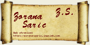 Zorana Sarić vizit kartica
